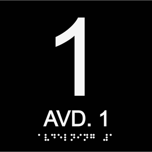 Informationsskylt avd 1 svart