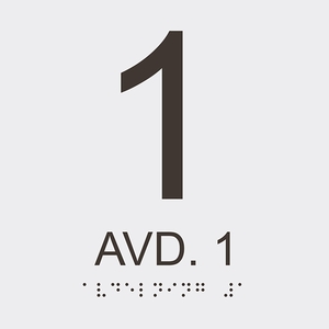Informationsskylt avd 1 vit