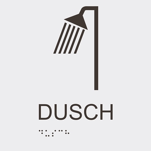 Informationsskylt duschrum vit