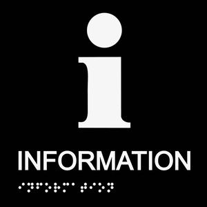 Informationsskylt information svart