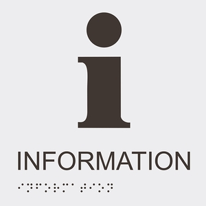 Informationsskylt information vit