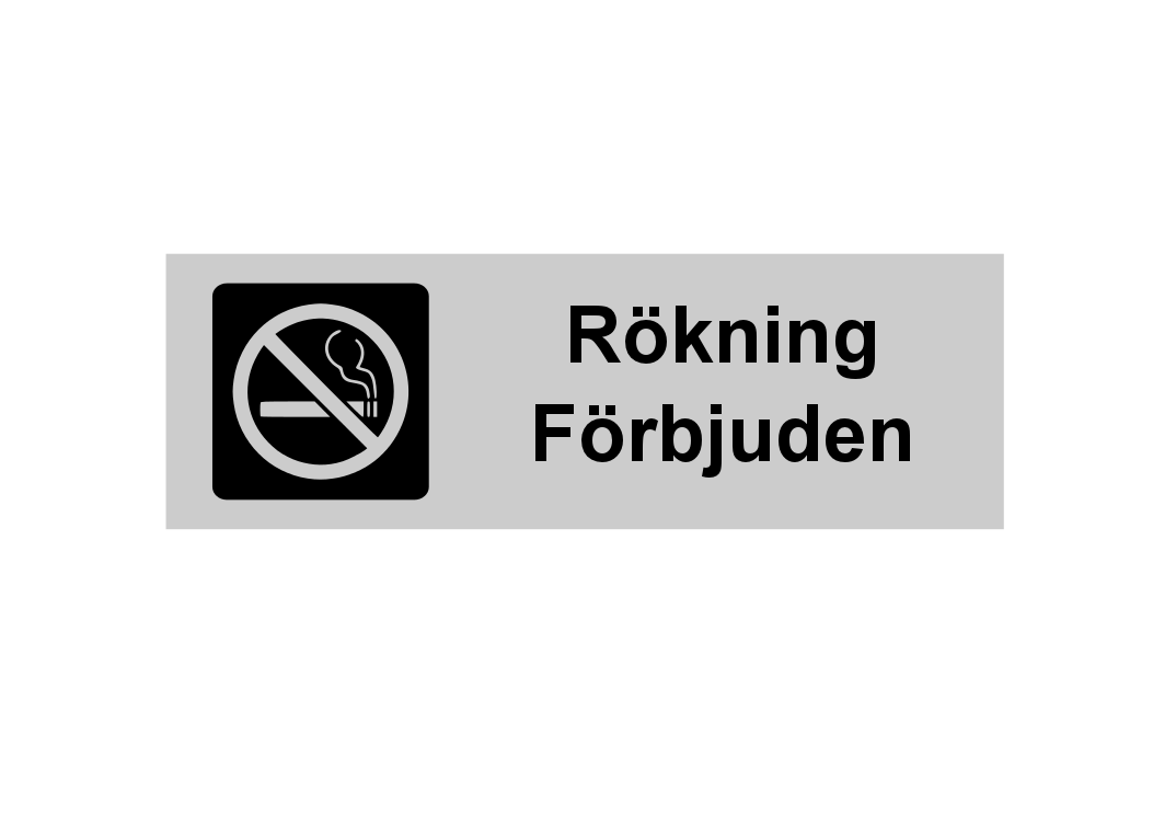 informationsskylt rökning förbjuden