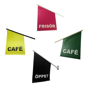 Öppet flagga fasadflaggor – flagga med text ÖPPET för butik och entré