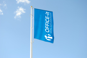 Flaggstångsflagga med eget tryck